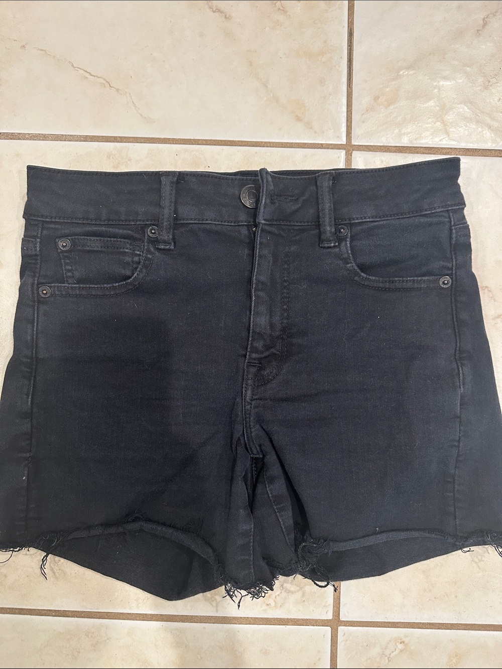 American Eagle Outfitters Women's Black Denim Jean Shorts